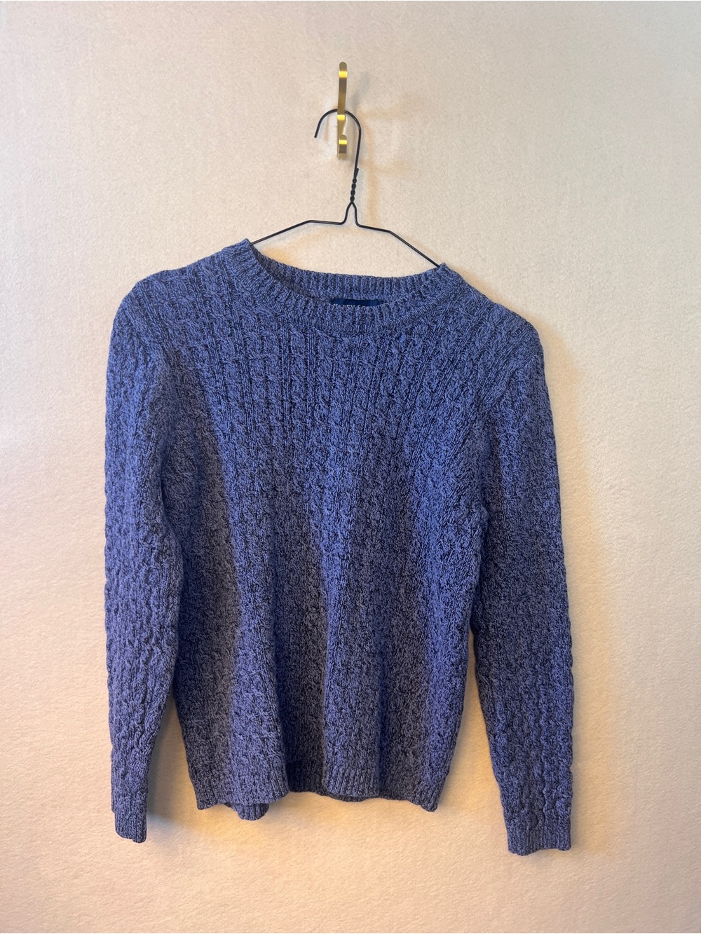 Karen Scott Men's Textured Crewneck Sweater in Blue